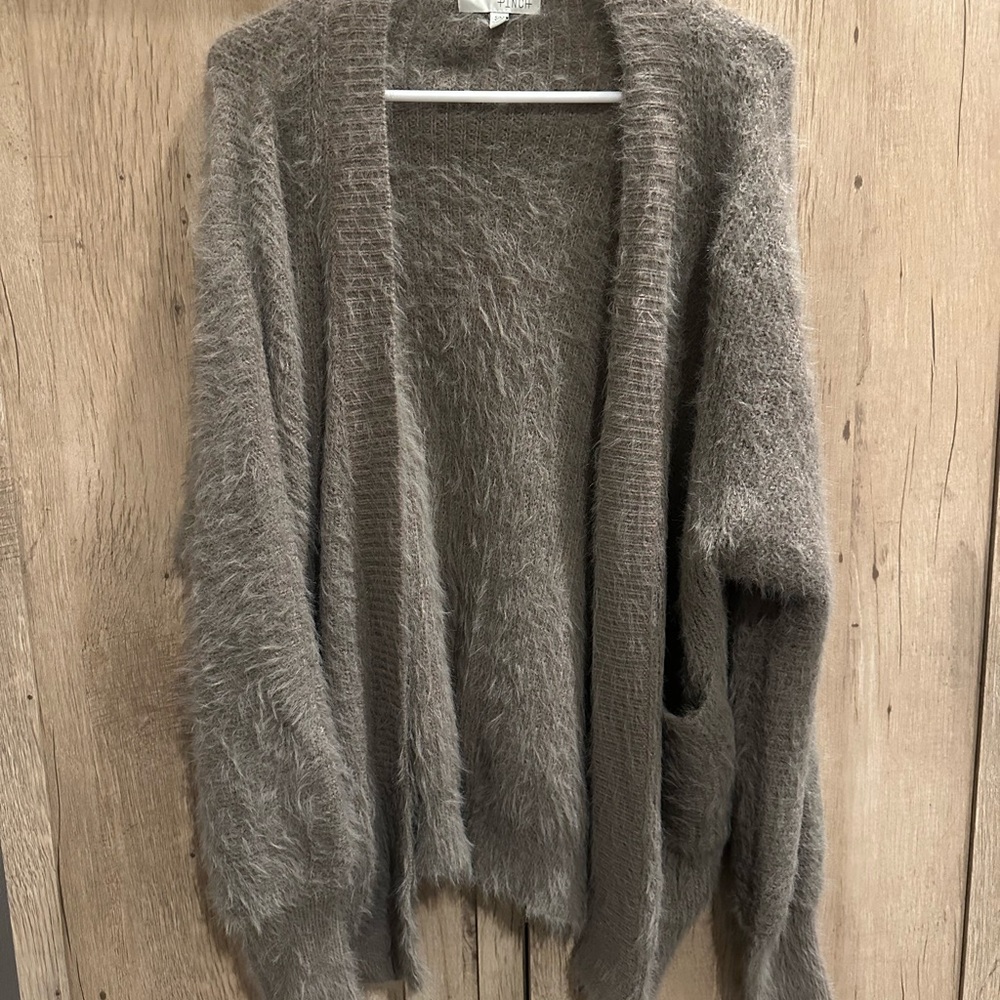 Pinch Gray Cardigan Sweater Classic Knit